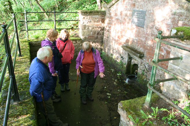 Walkers at the Spa Well